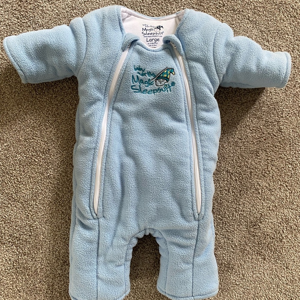 Blue Merlin Suit Size Large 6-9 months Fleece